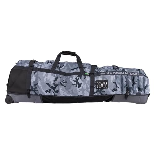 Sun Mountain Kube Golf Travel Bag, 2-Wheel Rolling System-Compact Storage Case - color: Raptor Steel