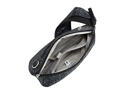 Baggallini Medium Sling Backpack - 9"x11" Lightweight Sling Bag with Convertible Adjustable Shoulder Strap - color: Midnight Blossom