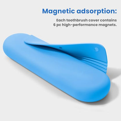 Silicone Electric Toothbrush Travel Case, Manual Toothbrush Travel Cover for Men and Women,Toothbrush Holder for Travel,Gym and More, Fits Most Manual and Electric Toothbrushes - Sky Blue - color: Sky Blue