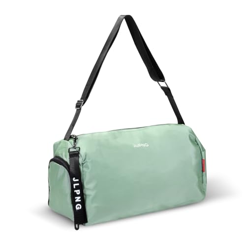 C&F BOGMOST Small Travel Duffel Bag with Shoe Compartment Foldable Waterproof Gym Bags for Gym Beach Swim Men Women Duffle Bags Lightweight Oxford Cloth Sports Bag-Light Green - color: A1-Light Green-Small & Shoe Compartment, size: 15 INCHES
