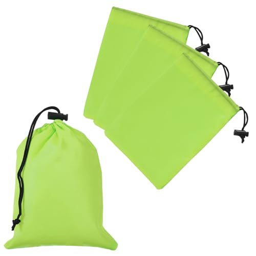 Drawstring Bag with Toggle, Stuff Sack String Waterproof Travel Storage Bags Cinch Stuff Pouch -Fitting for (Gym/Traveling/Hiking/Yoga/Office/Shoes) 6 x 8 & 4 Pack & Light Green - color: Light Green, size: 6 x 8"