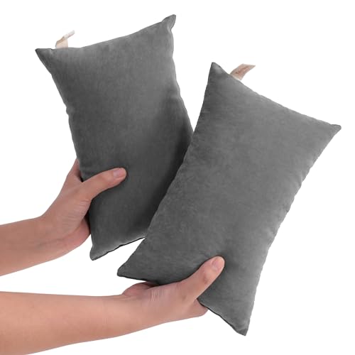 NTBAY Tiny Pillows, Down Alternative 7"x11" Microfiber Mini Pillow for Travel, Pets, Soft Machine Washable Small Pillows for Neck, Wrist, Lumbar and Knee, Dark Grey - color: Dark Grey, size: 11"x7"