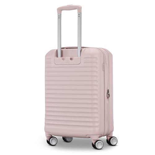 American Tourister Stratum 3.0 Carry-On Spinner, Airline Approved, Durable Hardside Luggage, Expands 1.5", RightHeight™ Adjustable Handle, Pink Blush - color: Pink Blush, size: Carry-On