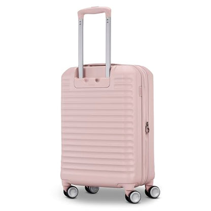 American Tourister Stratum 3.0 Carry-On Spinner, Airline Approved, Durable Hardside Luggage, Expands 1.5", RightHeight™ Adjustable Handle, Pink Blush - color: Pink Blush, size: Carry-On