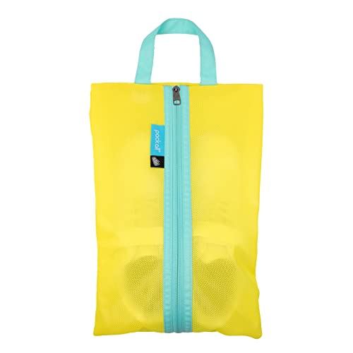 pack all Kids Shoe Bag for Travel, Water-Resistant Shoe Pouch for Gym, Odor-Resistant Soccer Cleats Bag for Sport, Cute Design for Girls, Boys, Toddlers (Yellow) - color: Yellow