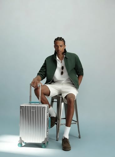 Aluminum Luggage 24inch – 2026 Upgrade Zipperless Suitcase with TSA Lock, 360° Silent Spinner Wheels – Premium Aluminum-Magnesium Alloy Suitcase for Modern Travelers - color: Green, size: 24 Inch Checked Luggage