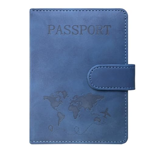 ACdream Passport Holder for Travel Essentials, Rfid Blocking Passport Wallet Cover Case for Travel Must Haves Accessories, Book Holders for Women/Men, Navy Blue - color: A_NaveBlue