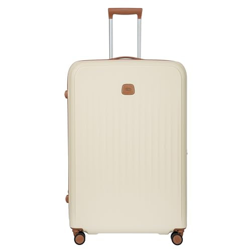 Bric's Taormina Ultra-Light Checked Luggage – Expandable Hard Shell Suitcase with TSA Lock, Anti-Tamper Zippers & 360 Spinner Mobility Wheels - 32 Inch, Cream - color: Cream, size: Checked-Extra Large