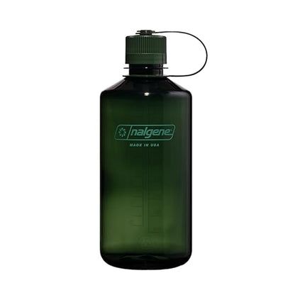 Nalgene 32 oz Narrow Mouth Water Bottle | BPA-Free, Durable & Leak Proof, Lghtweght Bottle for Hkng, Gym & Travel, Jade - color: Jade, size: 32 Ounces