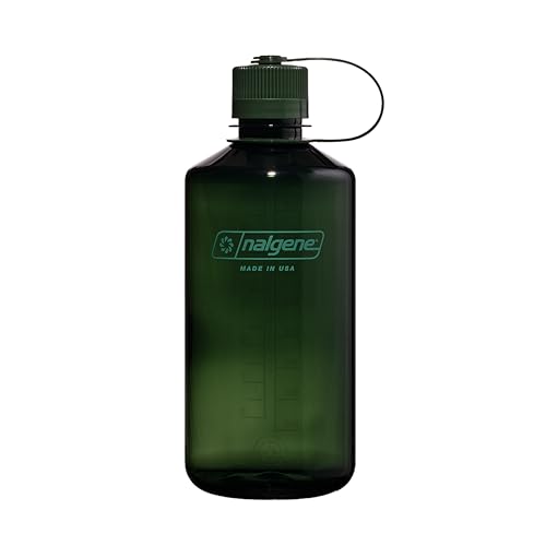 Nalgene 32 oz Narrow Mouth Water Bottle | BPA-Free, Durable & Leak Proof, Lghtweght Bottle for Hkng, Gym & Travel, Jade - color: Jade, size: 32 Ounces