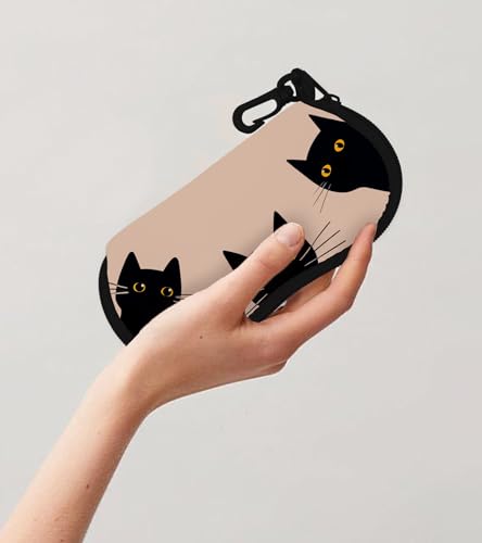 Sunglasses Case Soft Glasses Cases for Women Pouch Eyeglass Bag Eye Glass Kids Girls Sun Glasses Cute Kawaii - color: Three Cat