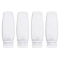 Silicone Travel Bottles for Toiletries TSA Approved Travel Size Containers Set 4 Pack Portable Leak Proof Refillable Cosmetic Squeeze Bottles Shampoo Hair Conditioner Body Lotion Bath Shower Gel