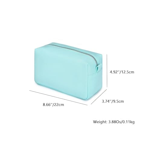 Organizer Bag Lightweight Cosmetic Bag with Ring Clasp Perfect Travel Makeup Bag for Women nylon Stand Up Design (Mint Green/Nylon) - color: Mint Green/Nylon