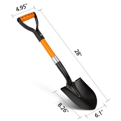 Small Garden Shovel Mini Kids Digging Shovel with Overall Length 28 inches Shovel for Digging, Beach Shovels. Gardening Tools with D-Handel