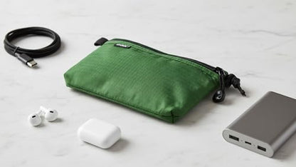 GOX Travel Toiletry Bag, Carry On Small Zipper Pouch, Cosmetic Kit Makeup, Digital Bag, Water Repellent Nylon (Blackish Green) - color: Blackish Green