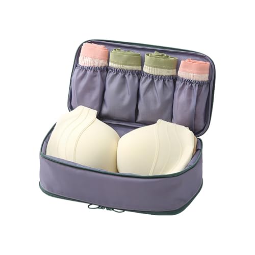Multifunctional Travel Underwear Organizer Bag Dopamine Lingerie Socks Storage Case Portable Packing Cube,Grape Purple - color: Grape Purple 12#