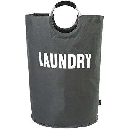 DOKEHOM 160L XX-Large Laundry Basket (7 Colors), Collapsible Laundry Bag, Foldable Laundry Hamper, Folding Washing Bin (Dark Grey, XXL) - color: Dark Grey, size: 160L