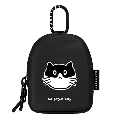 CASETiFY Earbuds Pouch - MEOW - Black - color: MEOW