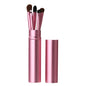 AKOAK 5 Pcs/set Travel Portable Mini Eye Makeup Brush Set Apply Eyeshadow Eyeliner Eyebrow Brush Lip Makeup Brush Set Makeup Tools (Pink) - color: Pink