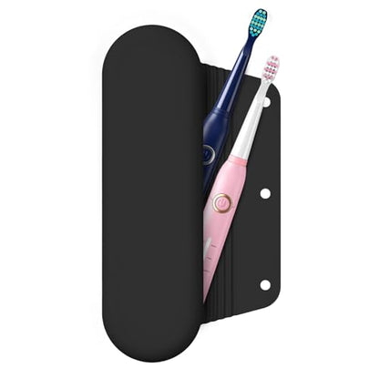 Silicone Electric Toothbrush Travel Case, Manual Toothbrush Travel Cover for Men and Women,Toothbrush Holder for Travel,Gym and More, Fits Most Manual and Electric Toothbrushes - Black - color: Black