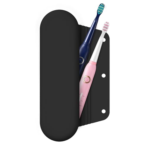 Silicone Electric Toothbrush Travel Case, Manual Toothbrush Travel Cover for Men and Women,Toothbrush Holder for Travel,Gym and More, Fits Most Manual and Electric Toothbrushes - Black - color: Black