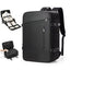 VGCUB Vacuum Backpack Travel with Suit Bag and Air Pump Compression Vacpack Carry on Flight Approved Daypack Laptop Space Saver Garment Bags for Travel Storage with Vacuum System Women Men Black - color: B14-black With Electric Pump, style: X-large