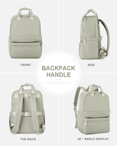 wepadre Small Travel Backpack Carry on Flight Approved Personal Item Travel Bag Carry on Backpack for Women Work Laptop Backpack for Traveling Carry on Luggage - color: Green