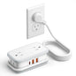NTONPOWER 20W Travel Power Strip, Travel Essentials Cruise Approved Power Strip Non Surge Protector 4 Outlets 3 USB(1 USB-C) with 4FT Wrapped Extension Cord Flat Plug, Cruise Essentials 2026 - size: 1 Pack 4 Outlets 1 USB-C 2 USB-A, style: 20W-White