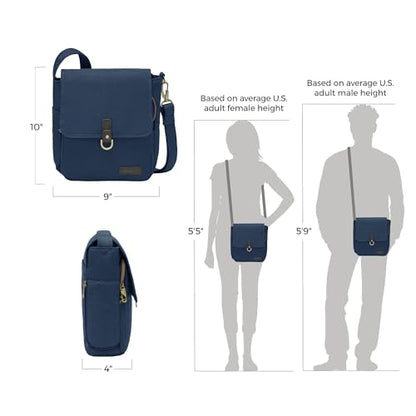 Travelon Anti-Theft Courier Tour Bag - color: Navy