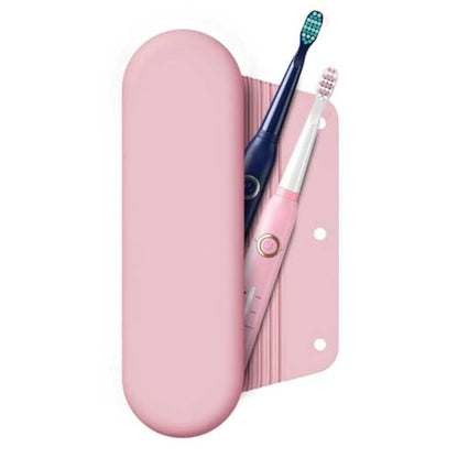 Silicone Electric Toothbrush Travel Case, Manual Toothbrush Travel Cover for Men and Women,Toothbrush Holder for Travel,Gym and More, Fits Most Manual and Electric Toothbrushes - Pink - color: Pink