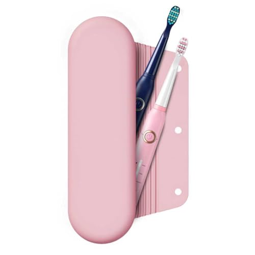 Silicone Electric Toothbrush Travel Case, Manual Toothbrush Travel Cover for Men and Women,Toothbrush Holder for Travel,Gym and More, Fits Most Manual and Electric Toothbrushes - Pink - color: Pink