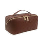 Travel Makeup Bag – Large Cosmetic Organizer with Waterproof PU Leather, Smooth Double Zipper & Tear-Resistant Lining, Toiletry Pouch for Women (Brown) - color: 02-Brown