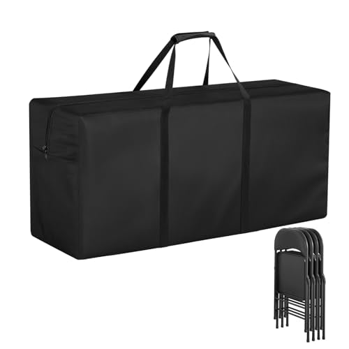 Folding Chair Storage Bag, Waterproof Large Carry Bag for 4 Packs Plastic, Resin, and Wood Folding Chairs - 39" L x 12" W x 20" H - size: 4PCS Folding Chair Bag