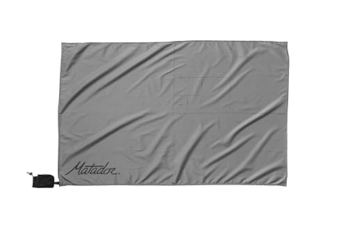 Matador Pocket Blanket Mini 4.0 - (Seats 1-2); Foldable Concert and Festival Blanket; Sand Proof Beach Picnic Tarp - color: Charcoal, size: Mini