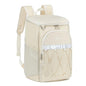 Backpack Cooler Backpack 26 Cans Insulated Leak Proof for Women Men Beach Camping Picnic Fishing Hiking Lunch Backpack Waterproof Cooler - color: Beige, size: Medium