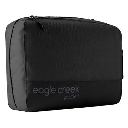 Eagle Creek Pack-It Reveal Clean/Dirty Cube M - Water-Resistant Dual Compartment Packing Cube With Internal Divider for Clean & Dirty Clothes - Travel Essentials - Black - color: Black - Reveal (New)