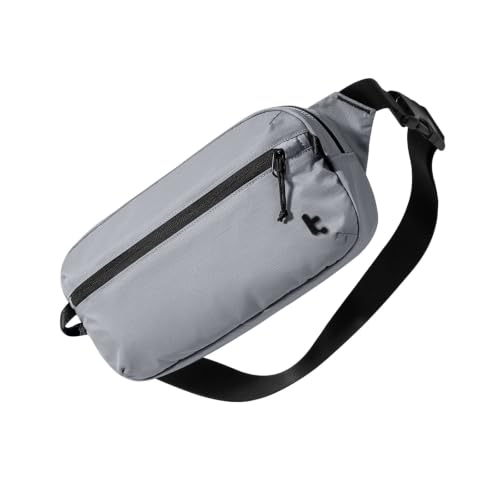 tomtoc 3.5L Sling Bag with RFID Blocking, Crossbody Bag Chest Shoulder Pack for Men and Women, Water-resistant Lightweight Casual Waist Fanny Pack for Travel/Daily Use - color: Light Gray, size: 3.5L