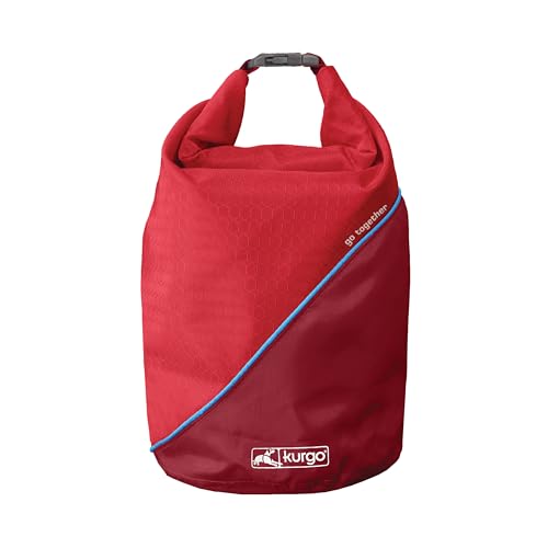 Kurgo Kibble Carrier - Portable Kibble Carrier - Compact Travel Storage - Dog Food Dry Bag - Camping Dog Storage - 5 lb Capacity - Chili Red - color: Chili Red