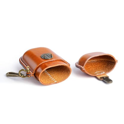 Leather eyeglass protective case - Portable travel sunglasses case - Suitable for both men and women - style: Buckle-yellow