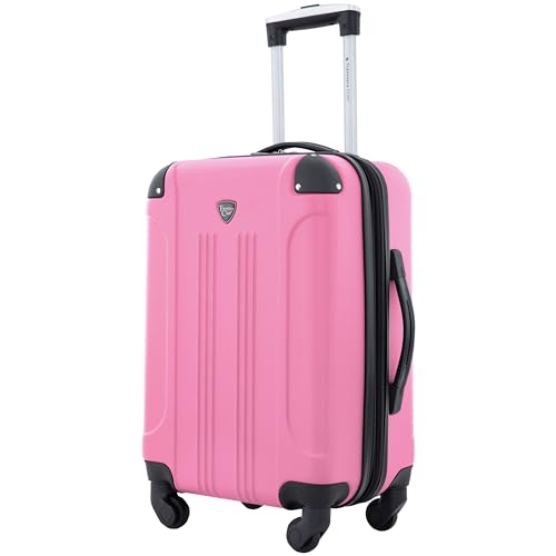 Travelers Club Chicago Hardside Expandable Spinner Luggages, Hot Pink, 20" Carry-On, HS-20720-EX-690N - color: Hot Pink, size: 22" Carry-On