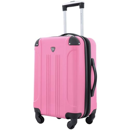 Travelers Club Chicago Hardside Expandable Spinner Luggages, Hot Pink, 20" Carry-On, HS-20720-EX-690N - color: Hot Pink, size: 22" Carry-On