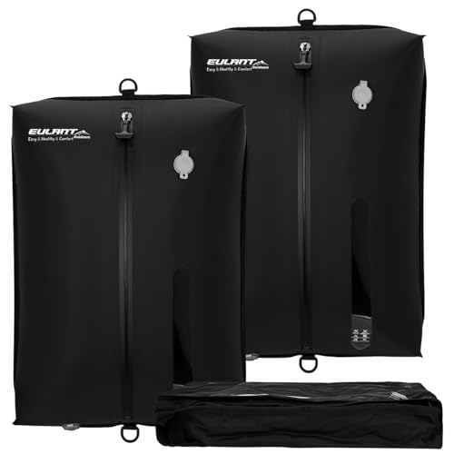 Eulant Travel Vacuum Bags with Pump,Professional IPX8 Waterproof Vacuum Compression Bag for Carry-On Suitcase & Travel Backpack,Space Saver Bags Packing Organizers(2 Pack,Dark Black) - color: Dark Black, size: 2 Pack