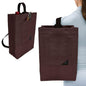 Under NY Sky Wine Tote Bag, Portable Canvas Carrier w/Shoulder Strap, Lightweight, Wine Gift for Travel & Picnic - Double Bottle - Burgundy - color: Wine Bag 2 Slots Burgundy