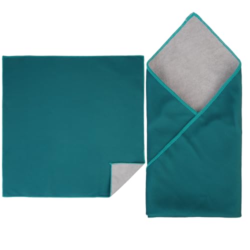 Walking Way Self-Adhesive Magic Cloth Makeup Bag, Lazy Organizer, Multipurpose Lens Wrap, Tech Case, No Zipper, Lightweight, Compact, Stylish Protective Layer for Cosmetics, DSLR, Travel Essentials - color: Forest Green, size: 13.78 inch
