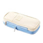 Arnuixty Large Storage Pencil Case Pen Bag with Zipper Big Capacity Pouch Organizer for Office Travel Holder Box - color: Light Blue