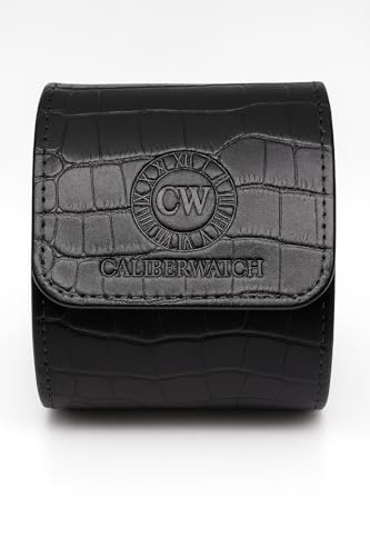 Genuine Napa Leather Watch Roll Travel Case for 3 Watches - Travel Watch Rolls and Leather Watch Display Cases with Velvet Interior - Watch Storage Organizer Men's (Blac - Single) - color: Blac - Single