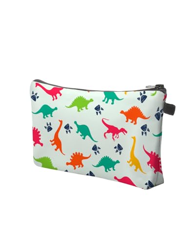 Cute Travel Makeup Bag Cosmetic Bag Small Pouch Gift for Women (Dinosaur Light Mint) - color: Dinosaur Light Mint