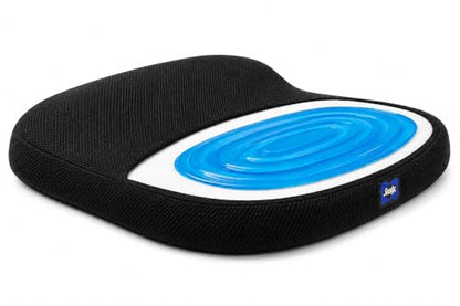 Sealy Memory Foam Car Seat Cushion – Gel Seat Cushions for Office Chairs, Tailbone Pain Relief Cushion, Cooling Pillow, Slim Fit Car Seat