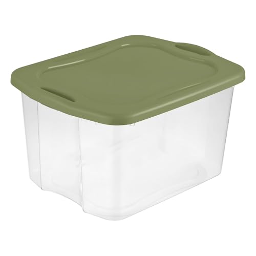 (Single) Storage Bins 70 Quart with Clear Base Stackable Storage Bins Through-Type Handle Design Depressed Lid Storage Containers for Bedding Home Other Large Items - color: 70 Quart Bule (1 Pack)