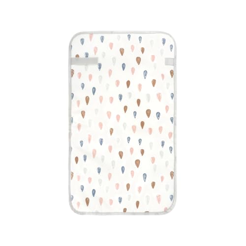 Mommy's Choice Portable Baby Changing Pad, Waterproof & Wipeable Diaper Changing Mat, Travel Essential for Newborn, Baby Boy Girl Registry Must-Haves, Cambiador de Bebé Portátil（Raindrops）